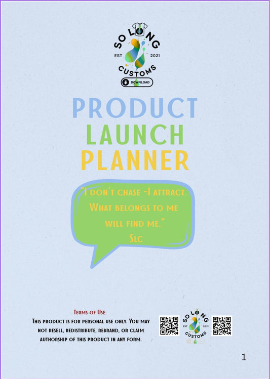 Product Launch Planner - Digital Planner -eBook