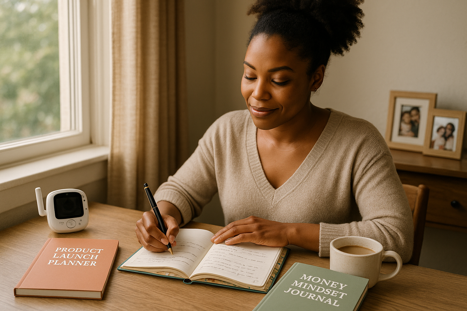 That picture is great can the books read "product launch planner" and "Money Mindset Journal "